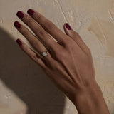 Emerald Lab Grown Diamond Bezel Solitaire Engagement Ring