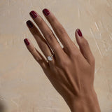 Oval Lab Grown Diamond Pave Setting Engagement Ring