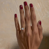 Round Lab Grown Diamond Pave Setting Engagement Ring