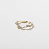 0.26 TCW Round & Baguette V Shape Wedding Band