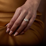 Oval Lab Grown Diamond Three Stone Engagement Ring