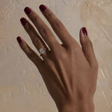 Oval Lab Grown Diamond Three Stone Engagement Ring