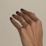 Oval Lab Grown Diamond Pave Setting Engagement Ring