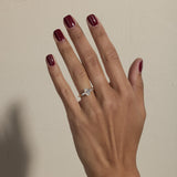 Oval Lab Grown Diamond Three Stone Engagement Ring