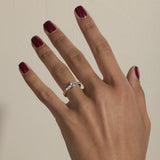 Emerald Lab Grown Diamond Five Stone Engagement Ring