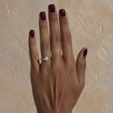 Round  Lab Grown Diamond Three Stone Engagement Ring