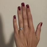 Round Lab Grown Diamond Three Stone Engagement Ring