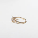 Round Lab Grown Diamond Three Stone Engagement Ring