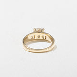 Round Lab Grown Diamond Five Stone Engagement Ring