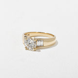 Round Lab Grown Diamond Five Stone Engagement Ring