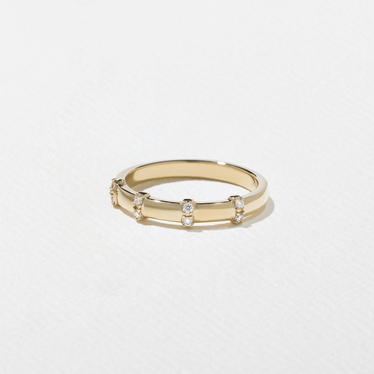 0.08 TCW Round Channel Setting Lab Grown Diamond Wedding Band