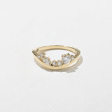 0.35 TCW Round & Pear- Curved Wedding Band