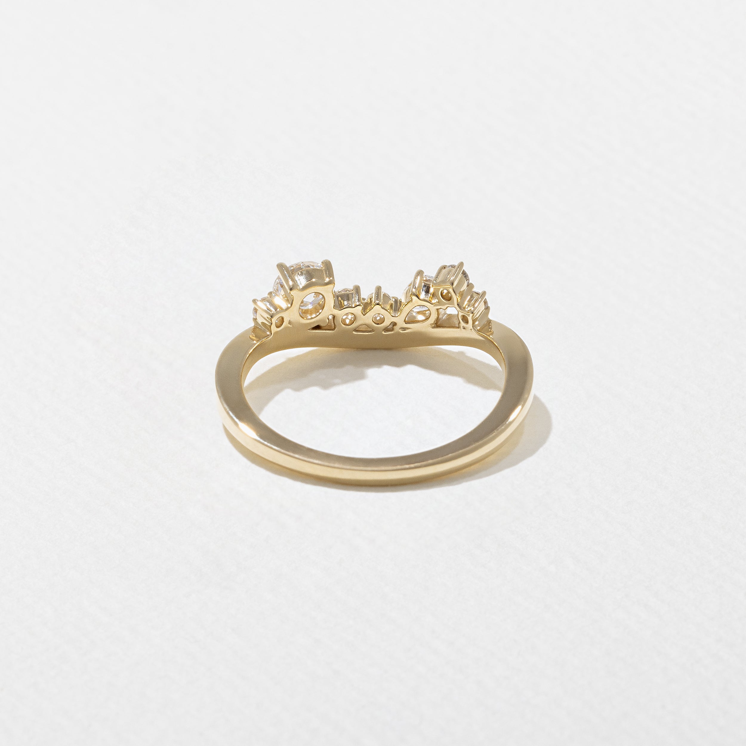 0.35 TCW Round & Pear- Curved Wedding Band