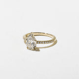 Pear Lab Grown Diamond Pave Setting Engagement Ring