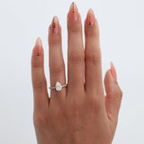 Pear Lab Grown Diamond Pave Setting Engagement Ring