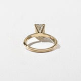 Emerald Lab Grown Diamond Solitaire Engagement Ring