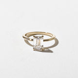 Emerald Lab Grown Diamond Solitaire Engagement Ring
