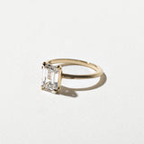 Emerald Lab Grown Diamond Solitaire Engagement Ring