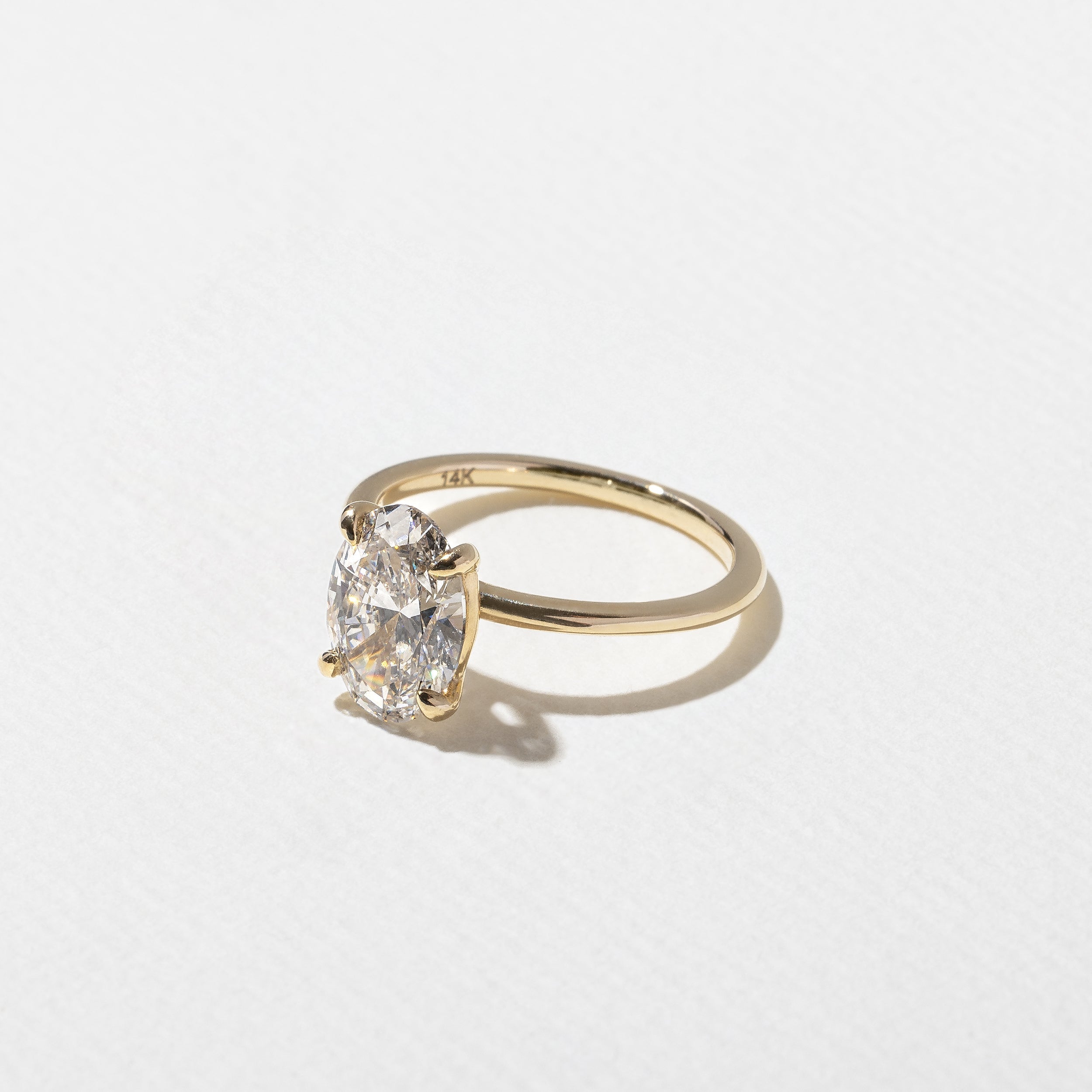 Oval Lab Grown Diamond Solitaire Engagement Ring