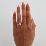 Round Lab Grown Diamond Half Bezel Solitaire Engagement Ring