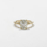 Elongated Cushion  Lab Grown Diamond Solitaire Engagement Ring