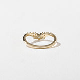 0.34 TCW Round, Tapered baguette & Pear- Curved Wedding Band