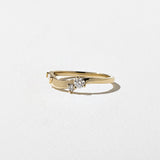 0.23 TCW Round, Tapered Baguette, and Pear unique Wedding Band