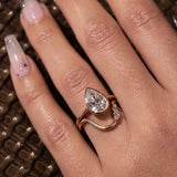 Pear Lab Grown Diamond Bezel Solitaire Engagement Ring