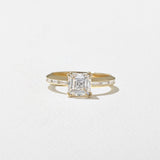Asscher Lab Grown Diamond Pave Setting Engagement Ring