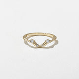 0.12 TCW Round Shape Wavy Wedding Band