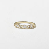 0.30 TCW Round & Pear Tidal Setting Lab Grown Diamond Wedding Band