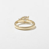 East-West Pear Lab Grown Diamond Solitaire Engagement Ring