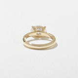 East-West Oval Lab Grown Diamond Solitaire Engagement Ring
