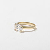 East-West Oval Lab Grown Diamond Solitaire Engagement Ring