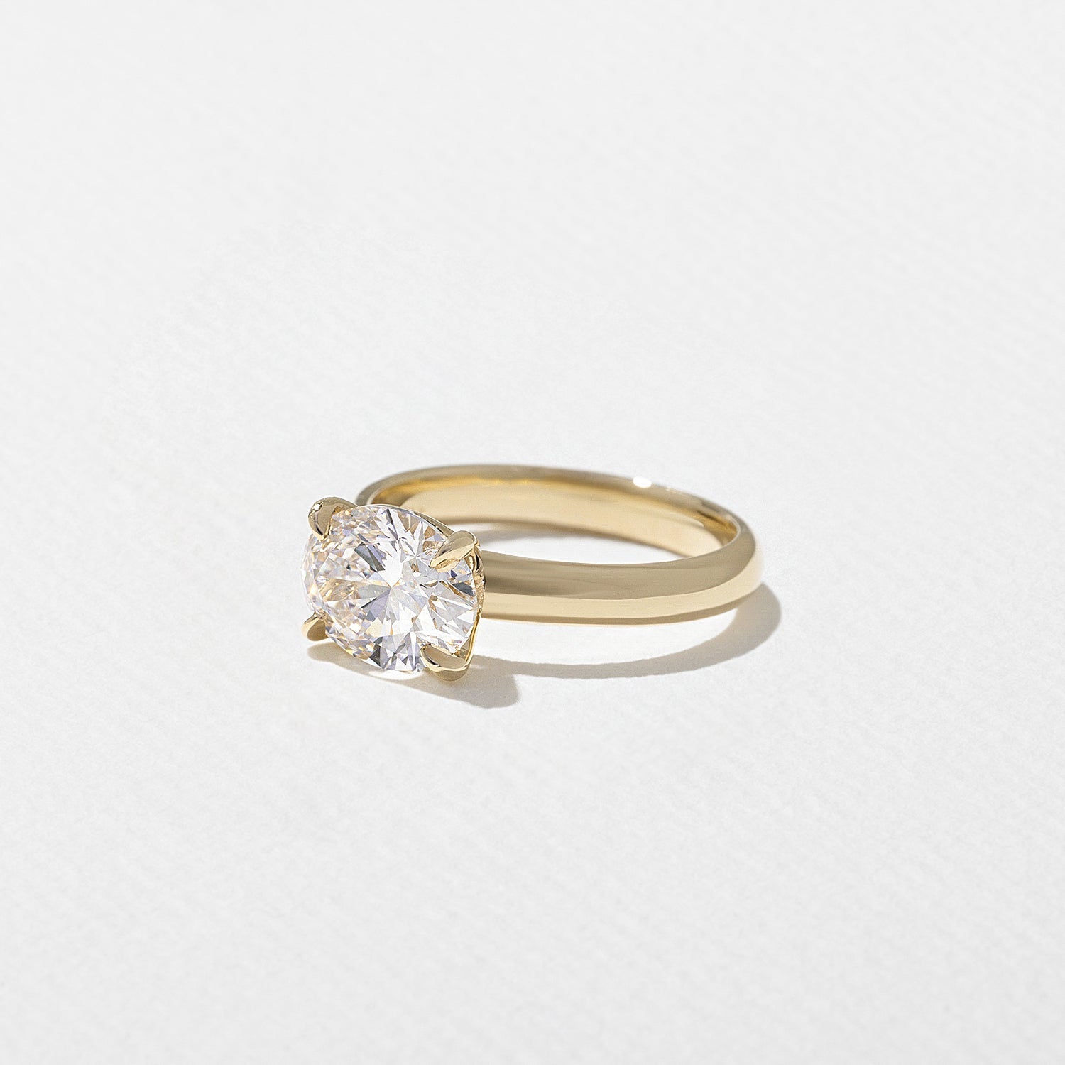 East-West Oval Lab Grown Diamond Solitaire Engagement Ring
