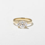 East-West Oval Lab Grown Diamond Solitaire Engagement Ring
