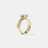 East-West Oval Lab Grown Diamond Solitaire Engagement Ring