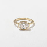Oval Lab Grown Diamond Bezel Solitaire Engagement Ring