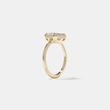 Emerald Lab Grown Diamond Bezel Solitaire Engagement Ring
