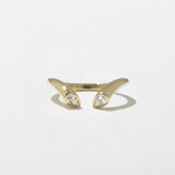 0.20 TCW Pear Open Lab Grown Diamond Wedding Band