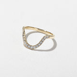 0.1 3TCW Round Half Curve Wedding Band