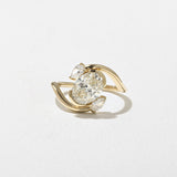 Oval  Lab Grown Diamond Three Stone Engagement Ring