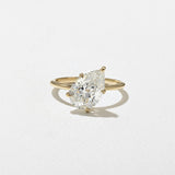 Pear Lab Grown Diamond Solitaire Engagement Ring