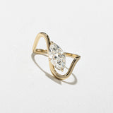 Marquise Lab Grown Diamond Unique Solitaire Engagement Ring