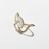 Marquise Lab Grown Diamond Unique Solitaire Engagement Ring
