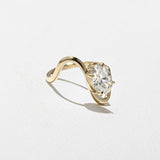 Oval Lab Grown Diamond Unique Solitaire Engagement Ring