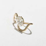 Oval Lab Grown Diamond Unique Solitaire Engagement Ring