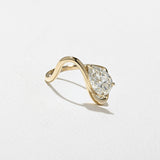 Pear Lab Grown Diamond Unique Solitaire Engagement Ring
