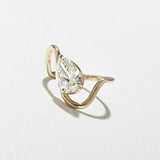 Pear Lab Grown Diamond Unique Solitaire Engagement Ring