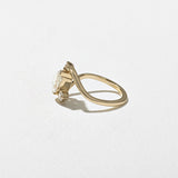 Pear Lab Grown Diamond Three Stone Engagement Ring